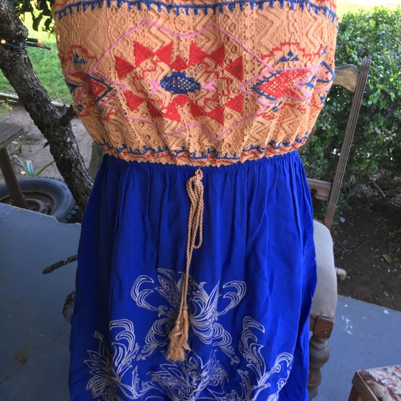 Strapless High-low Sherbet & Lapis Anthropologie - Picture 6 of 8